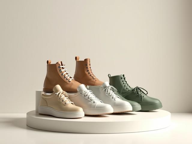 Collection of sustainable sneakers and boots