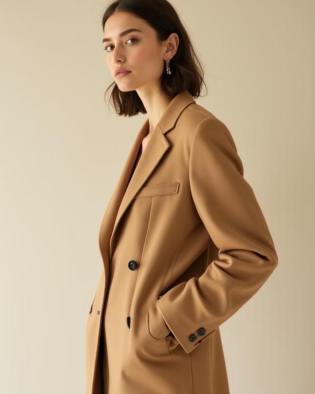 Womens professional blazer and sustainable cotton trousers