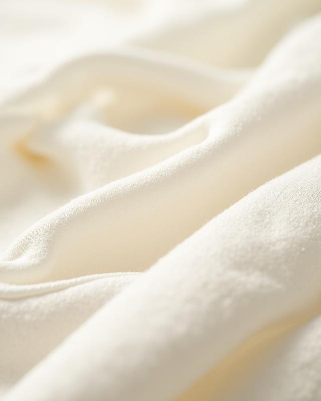 Close up detail of organic cotton weave texture
